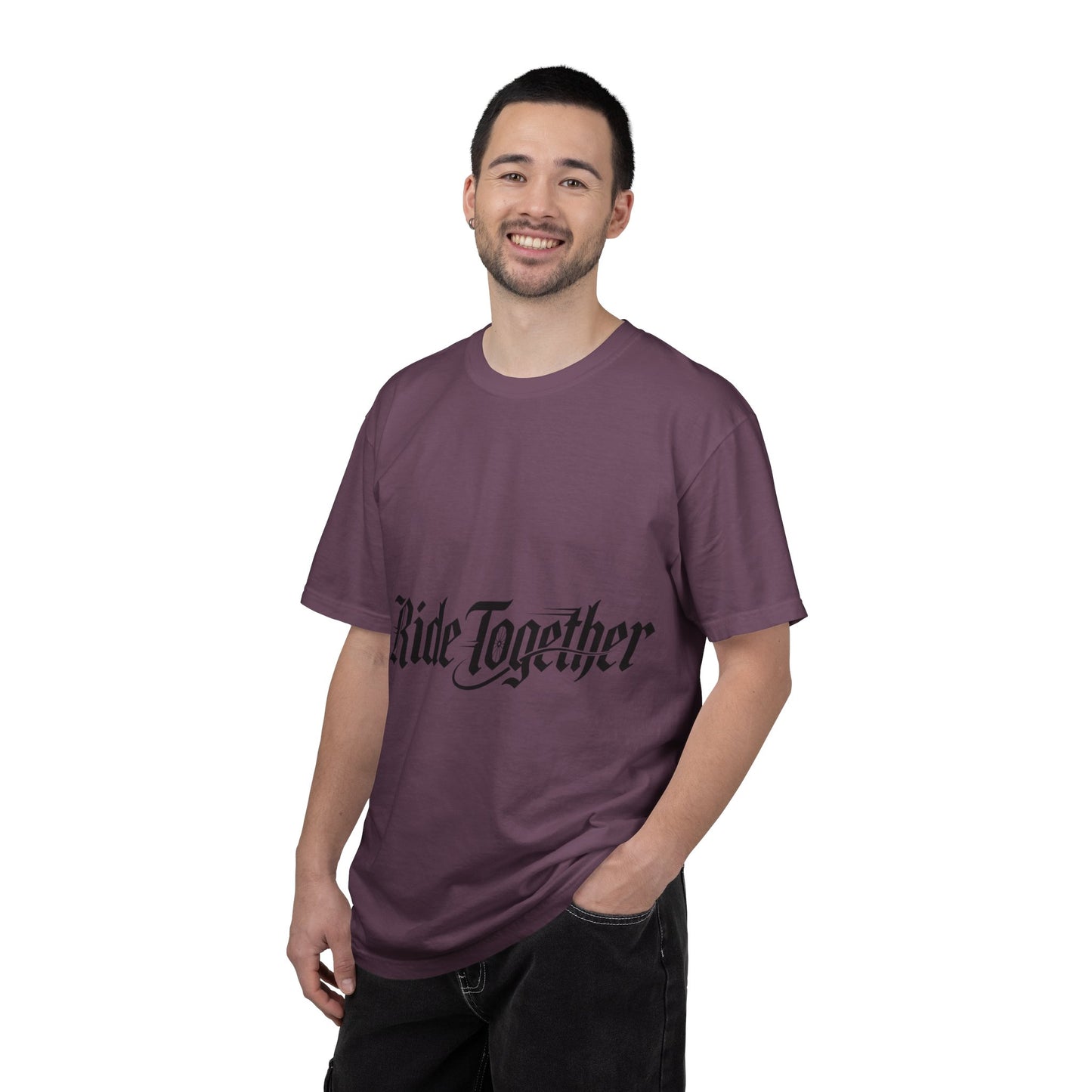 Ride Together T-Shirt — Gothic Script Motorcycle Tee