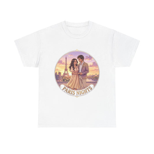 Paris Nights T-Shirt — Romantic Eiffel Tower Couple Tee