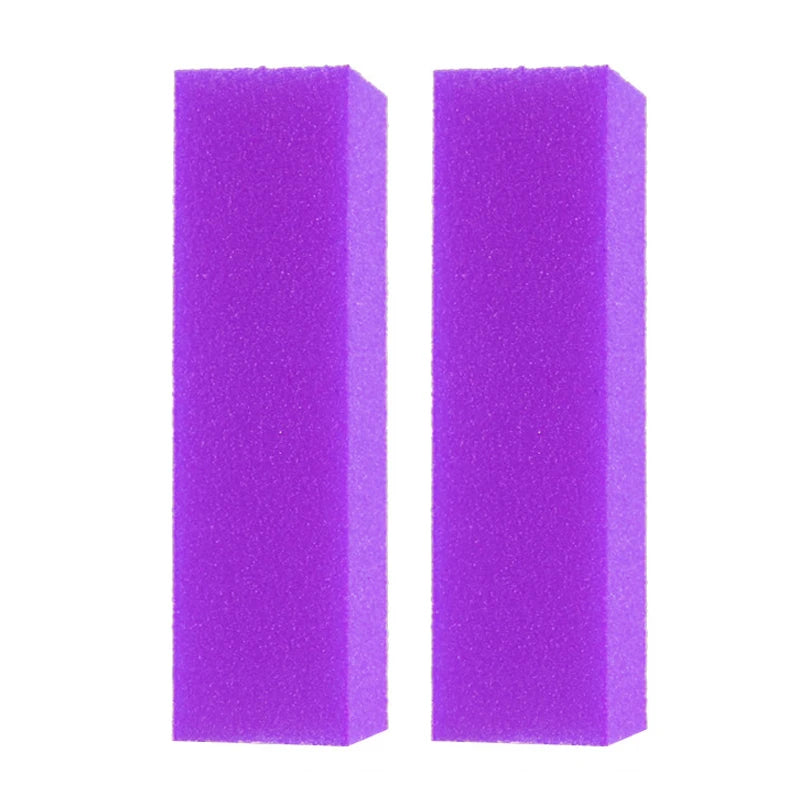 2-Pack 4-Sided Nail Buffer Block | Professional Sponge Manicure Tool for Acrylic & Natural Nails
