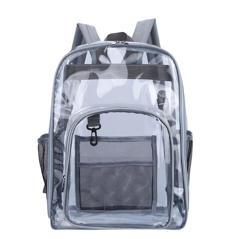 Clear PVC Transparent Backpack – Unisex Large Capacity Waterproof Shoulder Bag