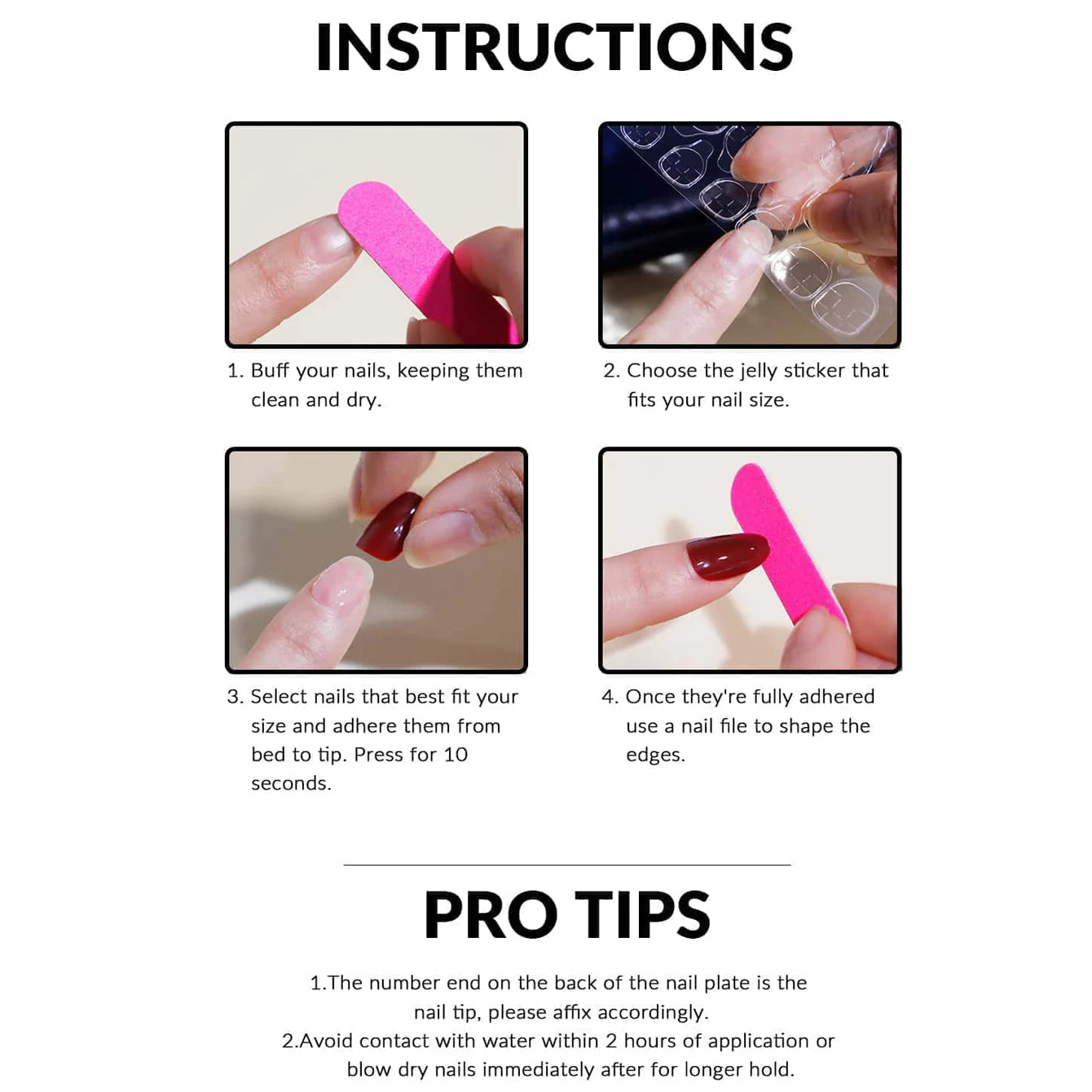 4-Piece Glossy Short Ballerina Press-On Nails – Pink Gradient