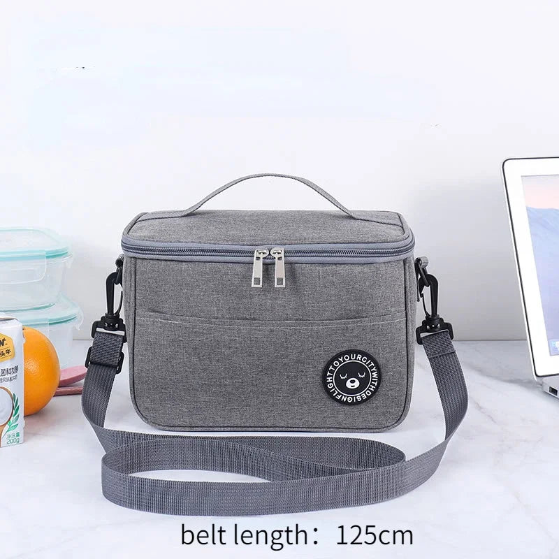 Insulated Lunch Bag for Women Working Office Rice Container Food Storage Thermal Bags Kids Portable Camping Picnic Bento Box