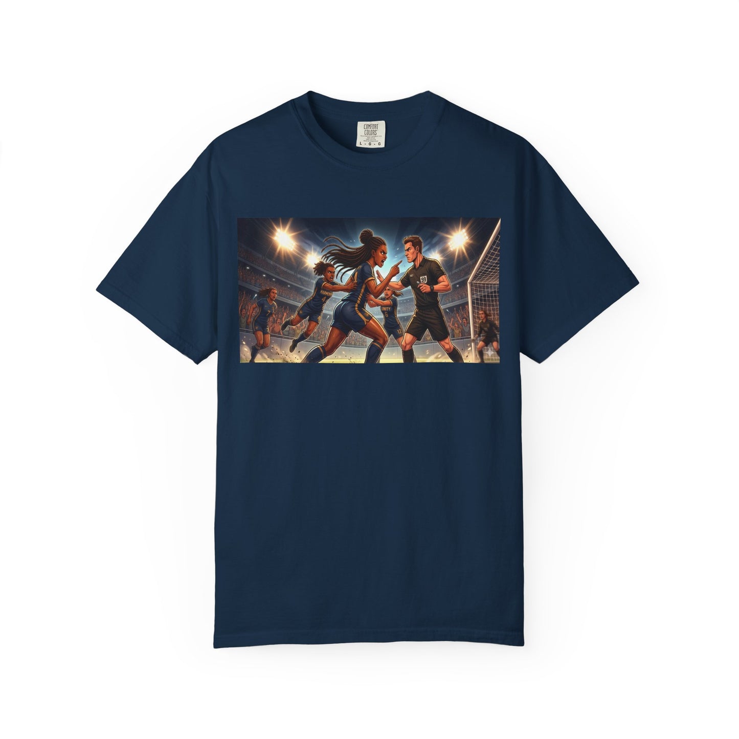 Soccer Arguing With Referee T-Shirt — Vintage Stadium Action Graphic Tee