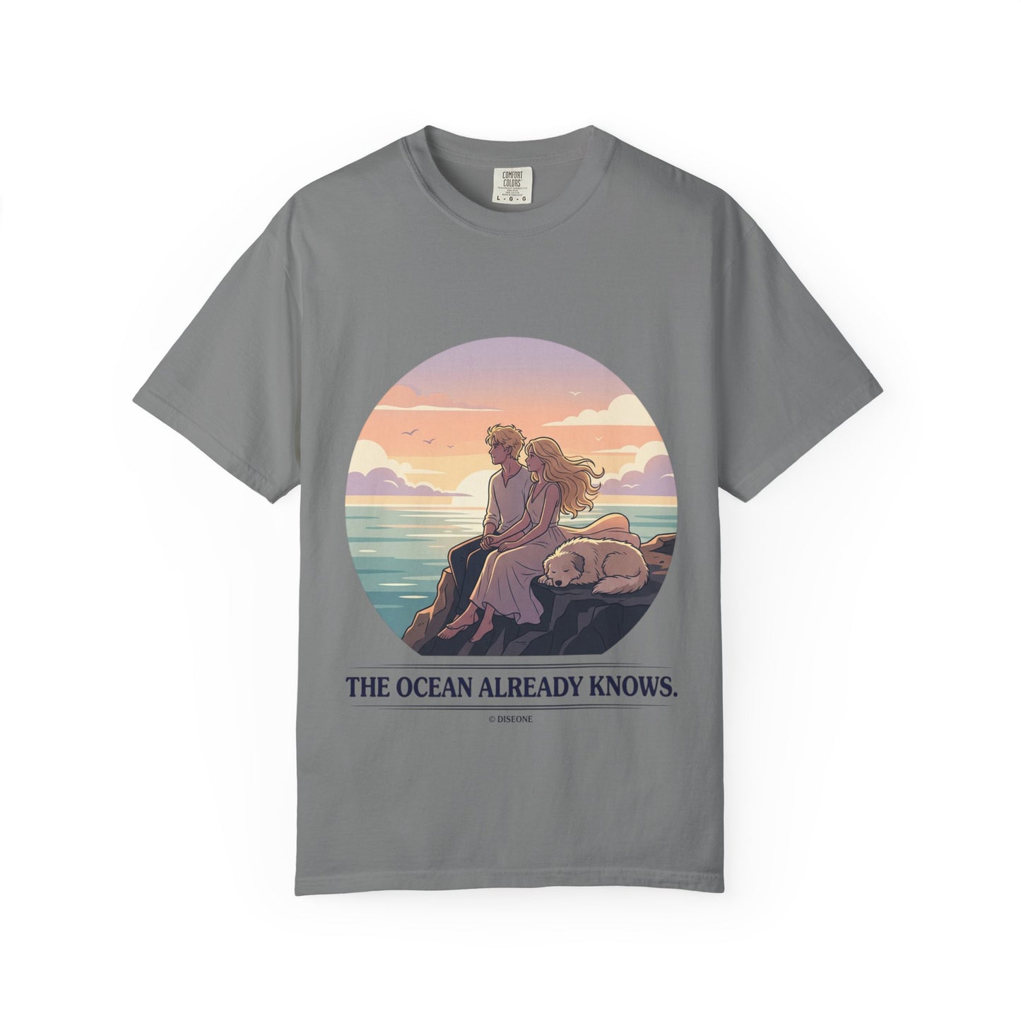 Ocean Sunset Graphic T-Shirt — "The Ocean Already Knows"