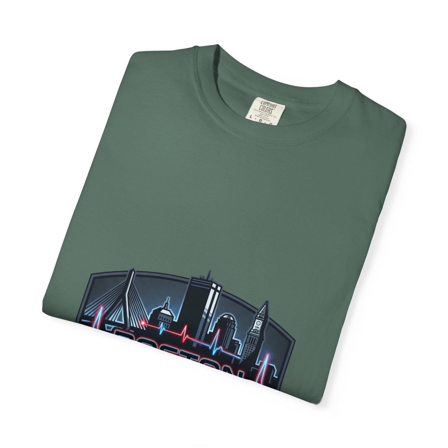 Boston Energy T-Shirt — City Skyline Neon Tee