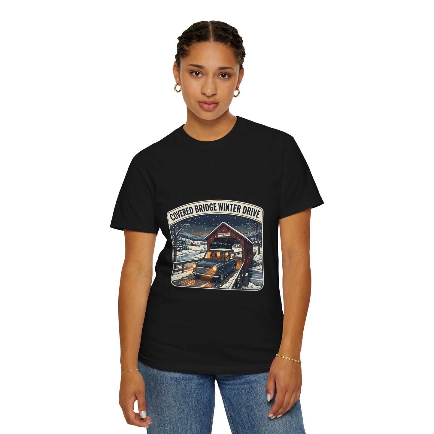 Covered Bridge Winter Drive T-Shirt