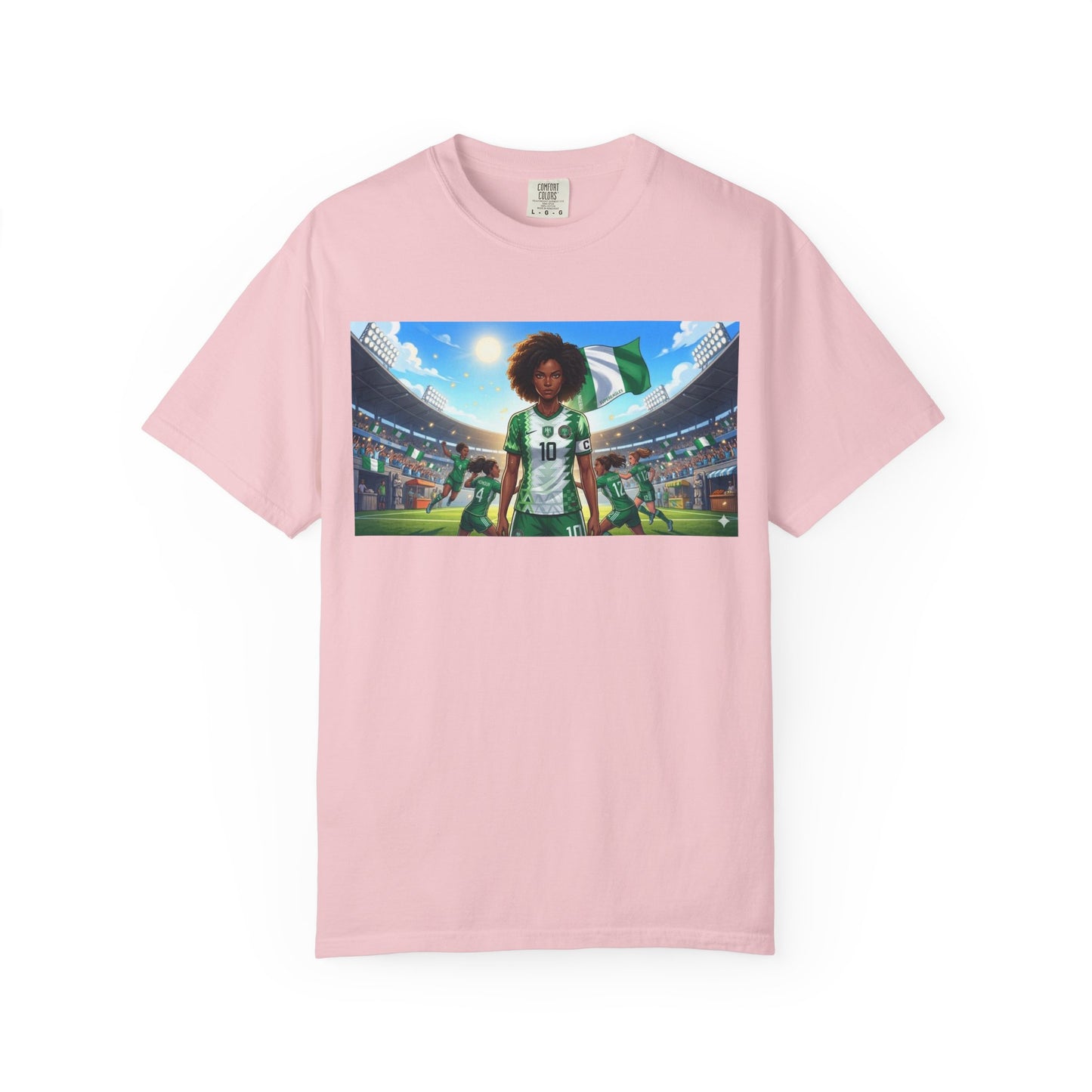 Commander- Female- Nigerian Soccer Player Stadium  - T-shirt - Graphic Tee