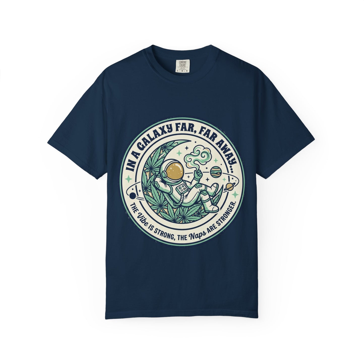 T-Shirt — "In a Galaxy Far, Far Away" Retro Space Nap Graphic Tee