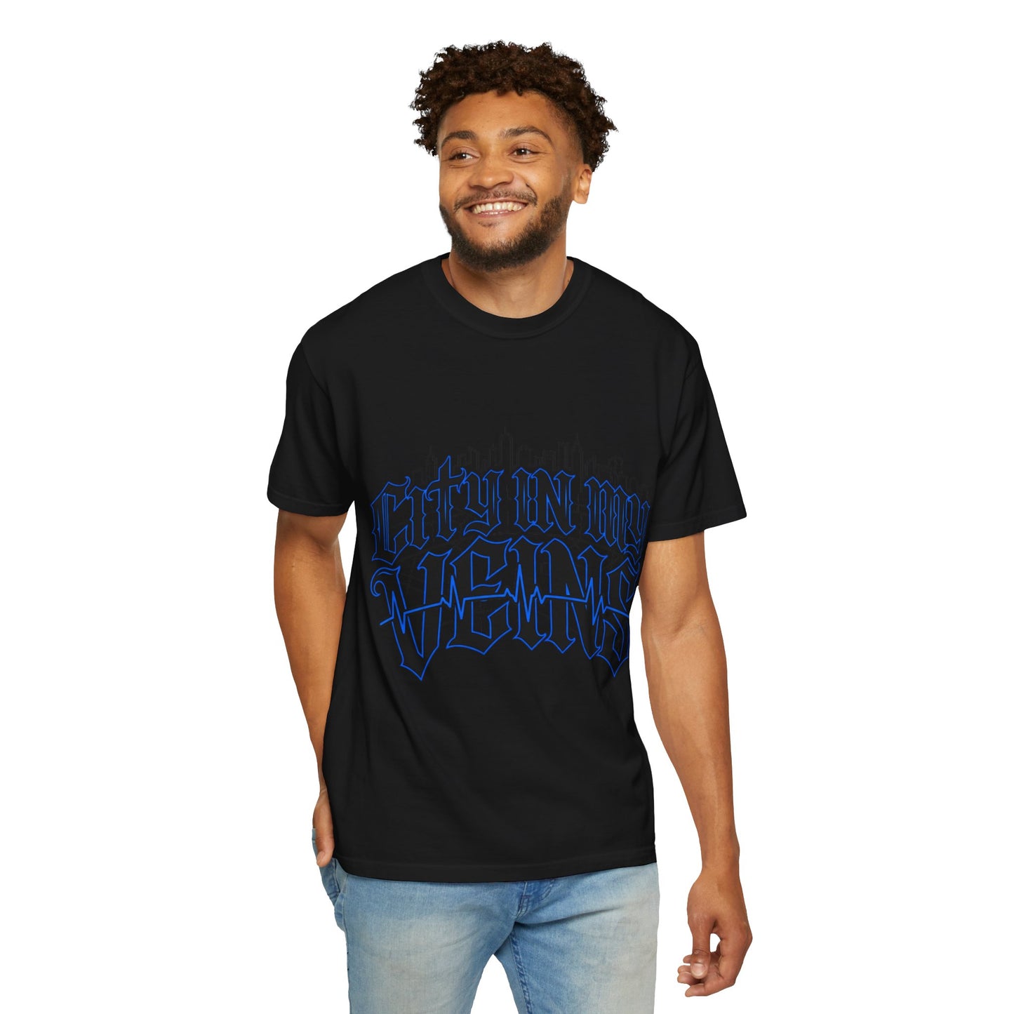City in My Veins T-Shirt — Urban Skyline Graphic Tee