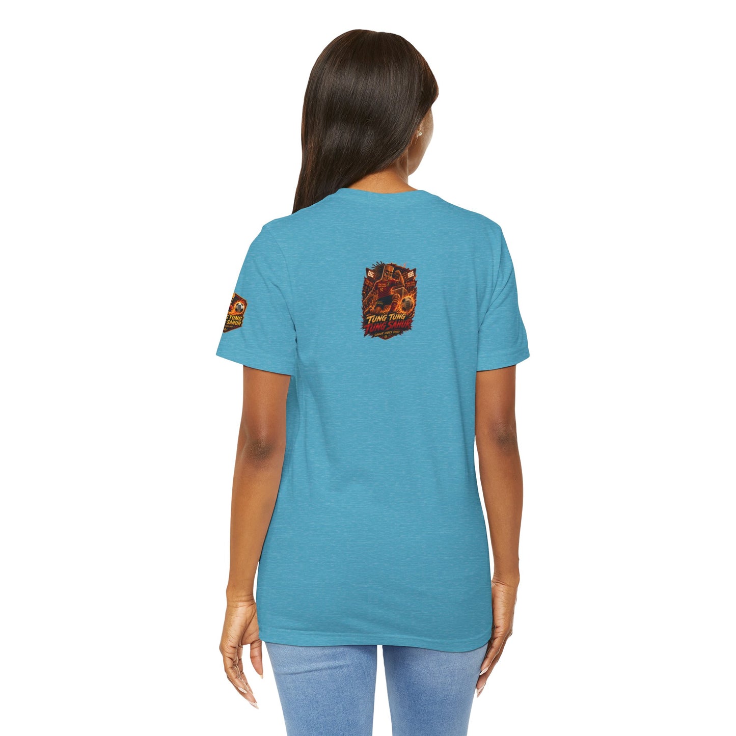 Tung Tung Tung Sahur Soccer Kick Firestorm Graphic Tee — ‘Goal’ Animated Kick Design
