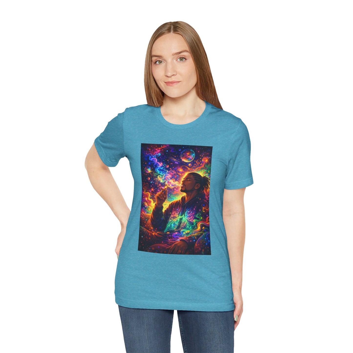 Psychedelic Session T-Shirt — Cosmic Portrait Graphic Tee