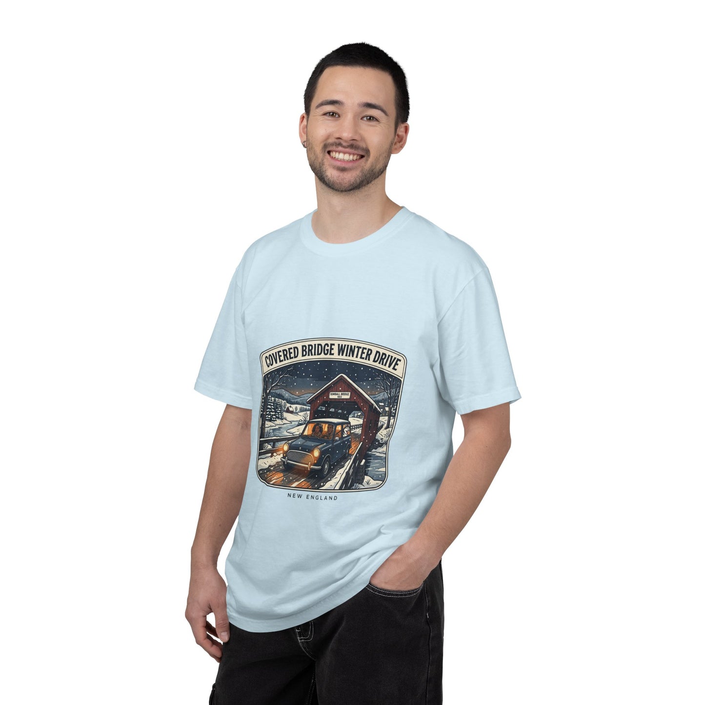 Covered Bridge Winter Drive T-Shirt