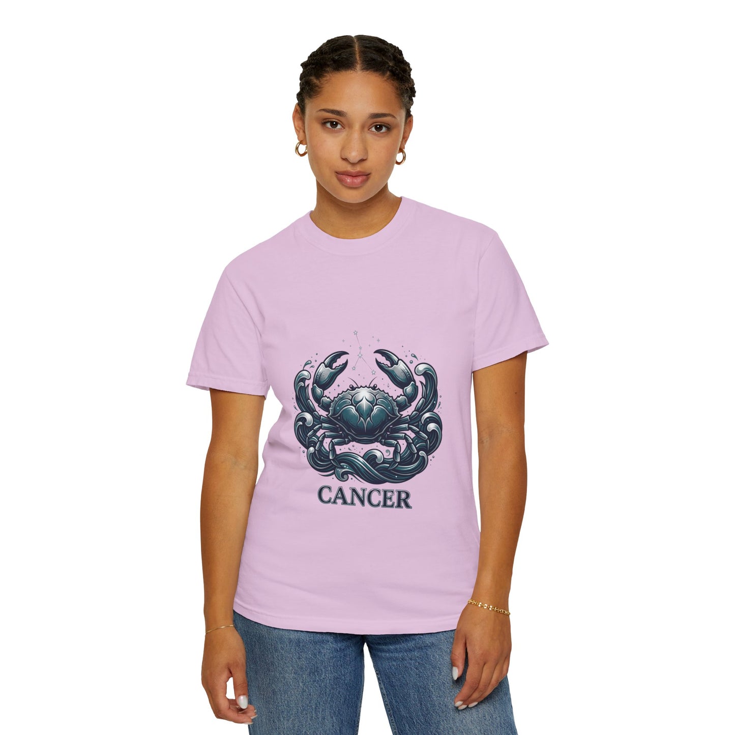 Cancer Zodiac T-Shirt — Stylized Crab Astrological Tee