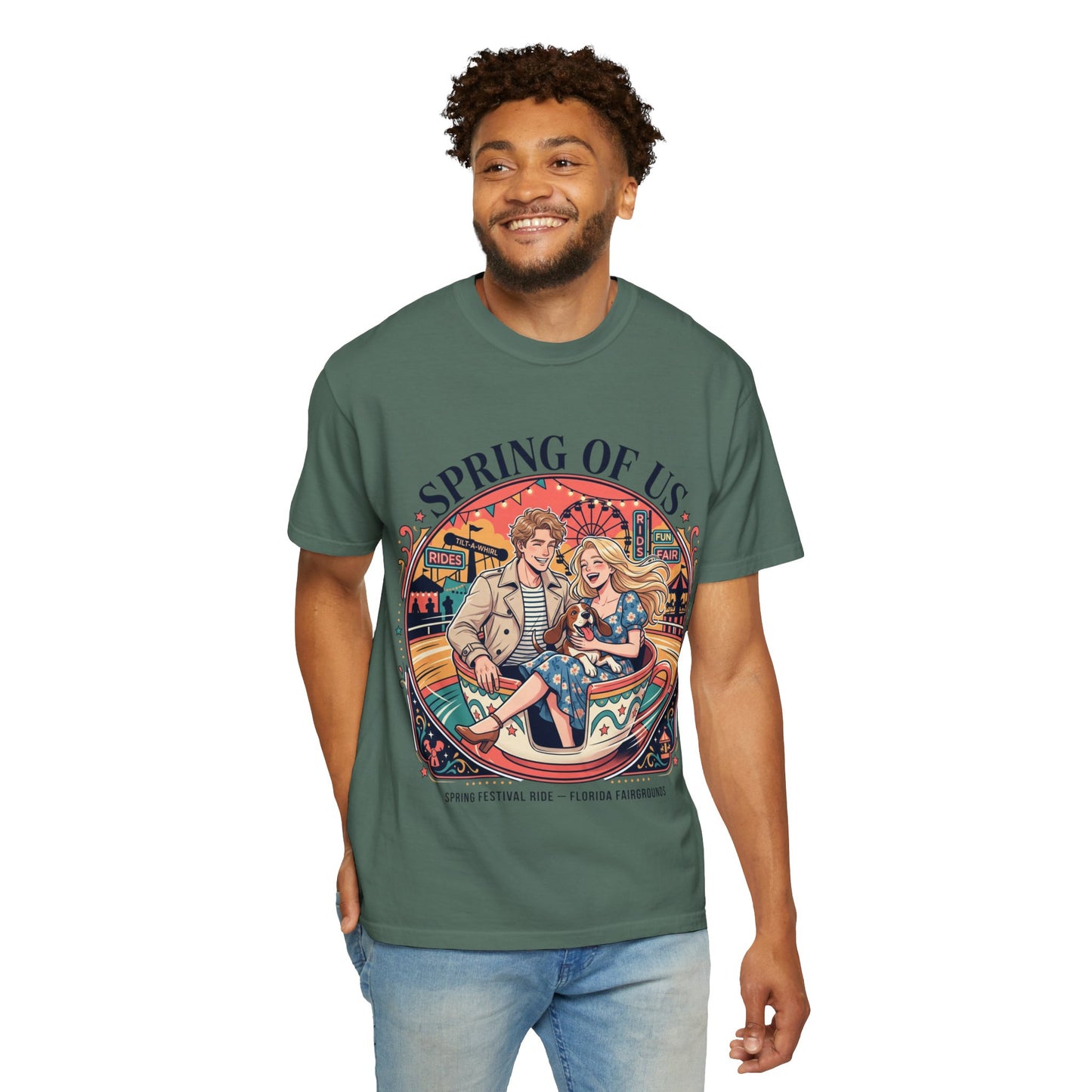 Spring of Us T-Shirt — Retro Carnival Couple Tee (Spring Festival Concert)