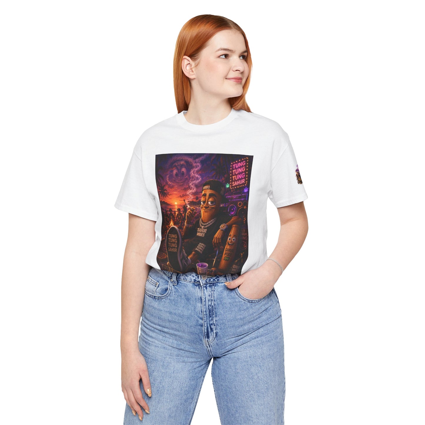 Tung Tung Tung Sahur T-Shirt — "Summertime Vibes" Retro Beach Party Graphic Tee