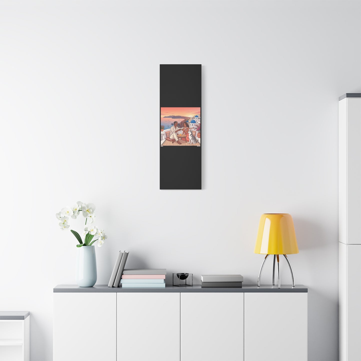 Santorini, Greece – “Sunset Serenade - Matte Canvas, Stretched, 1.25"