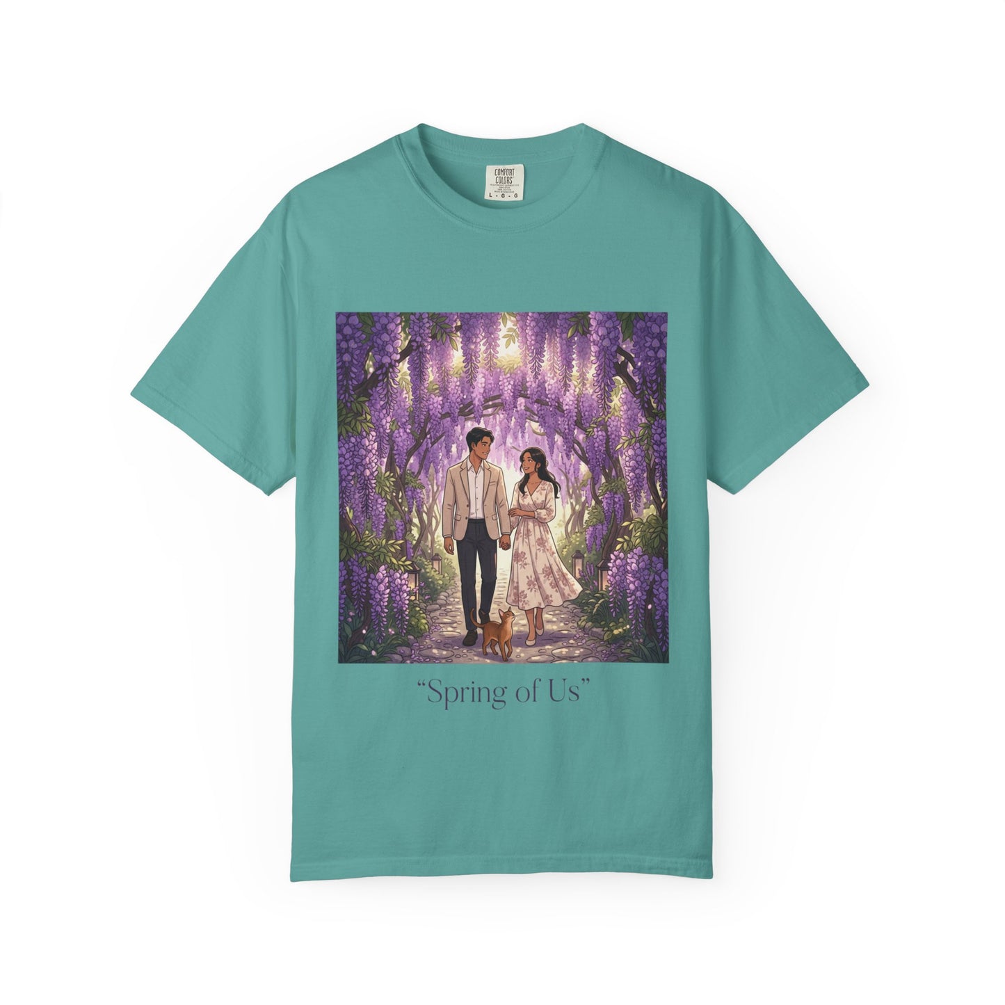 Spring of Us T-Shirt — Romantic Wisteria Couple Graphic Tee