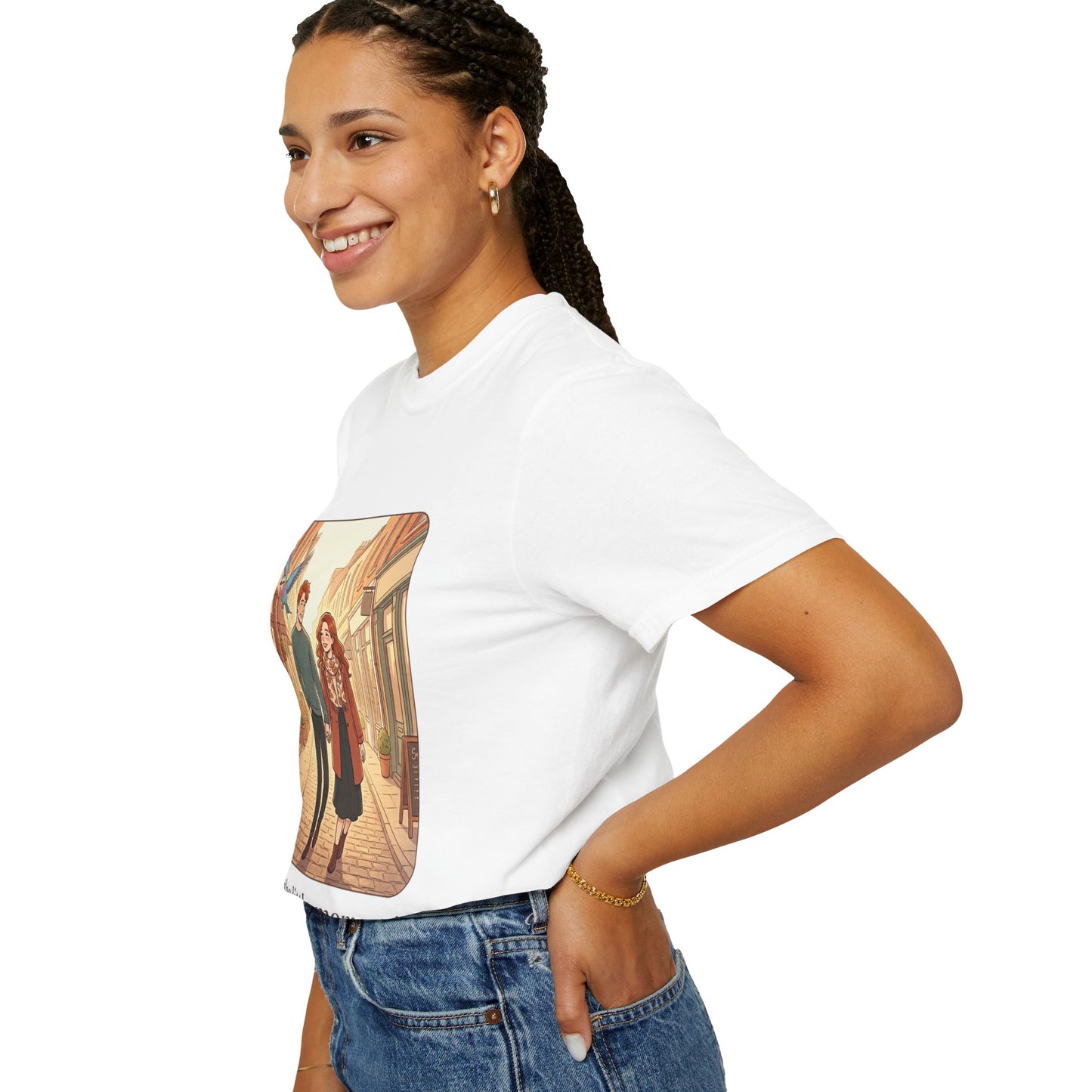Romantic Stroll T-Shirt — “It’s the little moments” Couple Illustration Tee