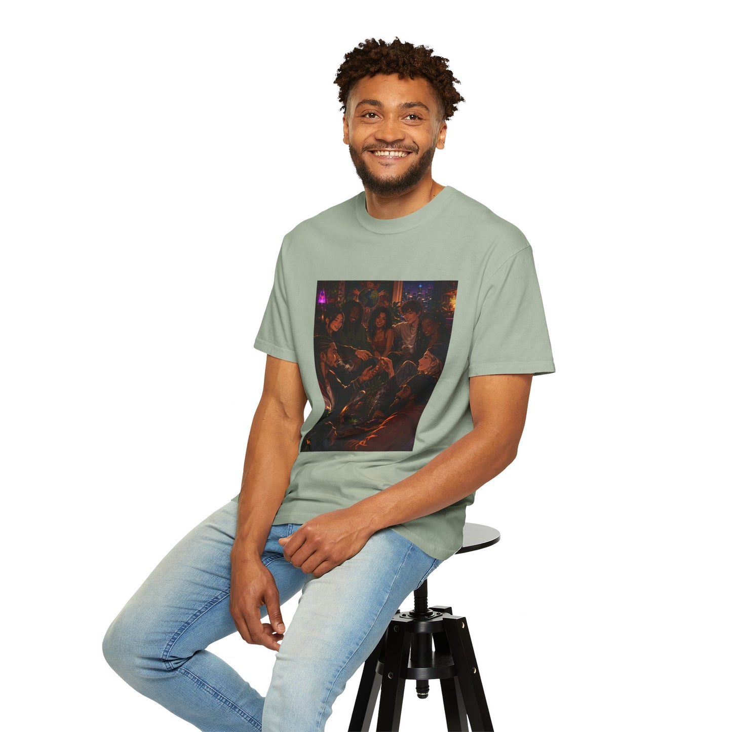 OUR MEMORIES - Vintage Night Party Scene T-Shirt
