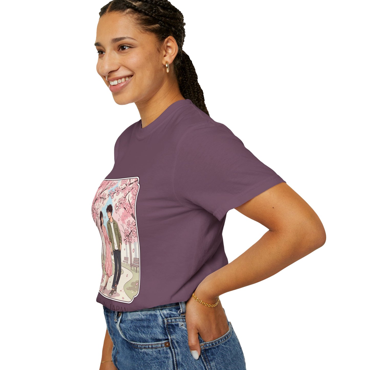Spring in Japan T-Shirt — Cherry Blossom Couple Graphic Tee