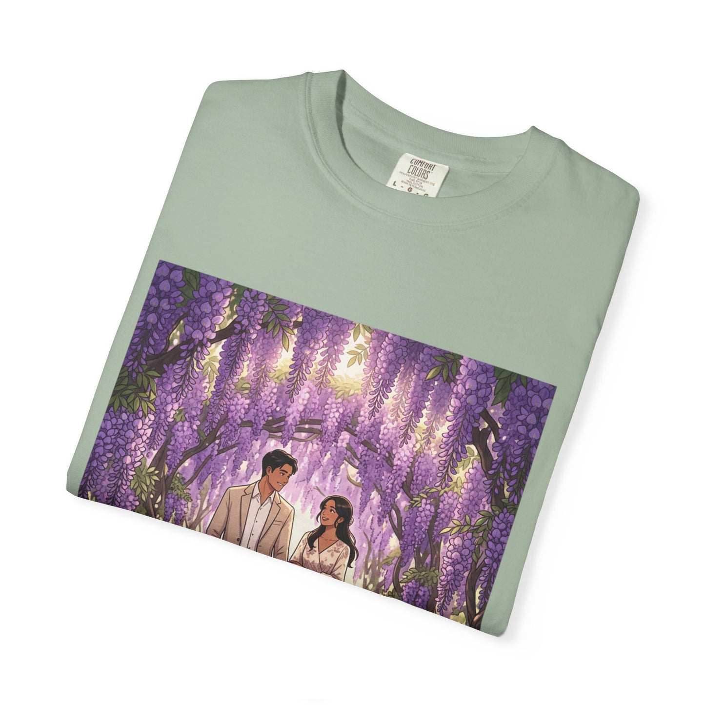 Spring of Us T-Shirt — Romantic Wisteria Couple Graphic Tee