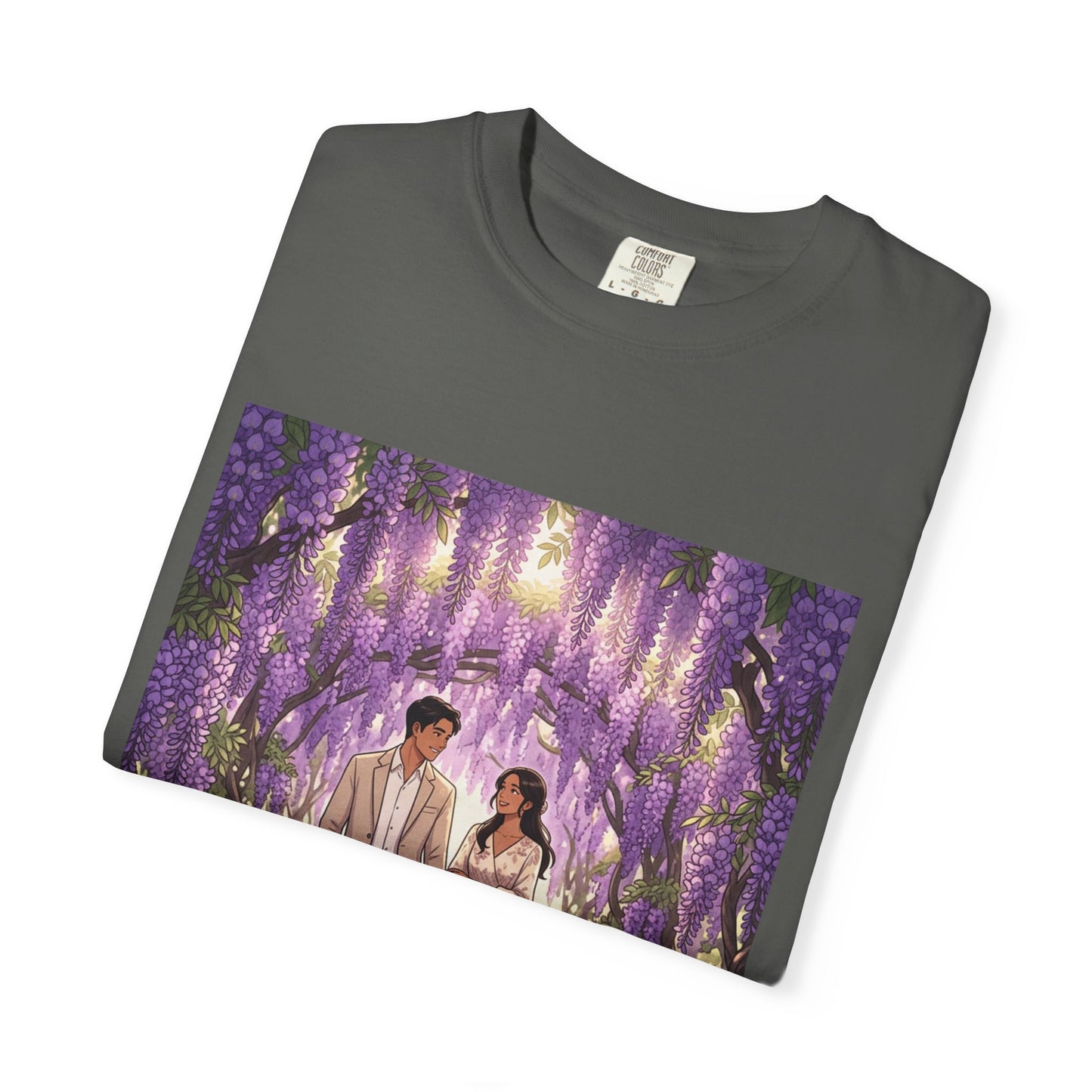 Spring of Us T-Shirt — Romantic Wisteria Couple Graphic Tee
