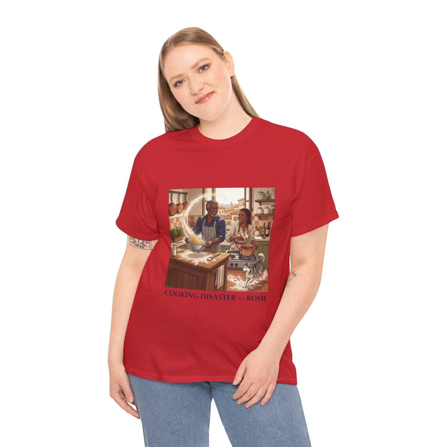 T-Shirt — 'Cooking Disaster — Rome' Illustrated Cooking Tee