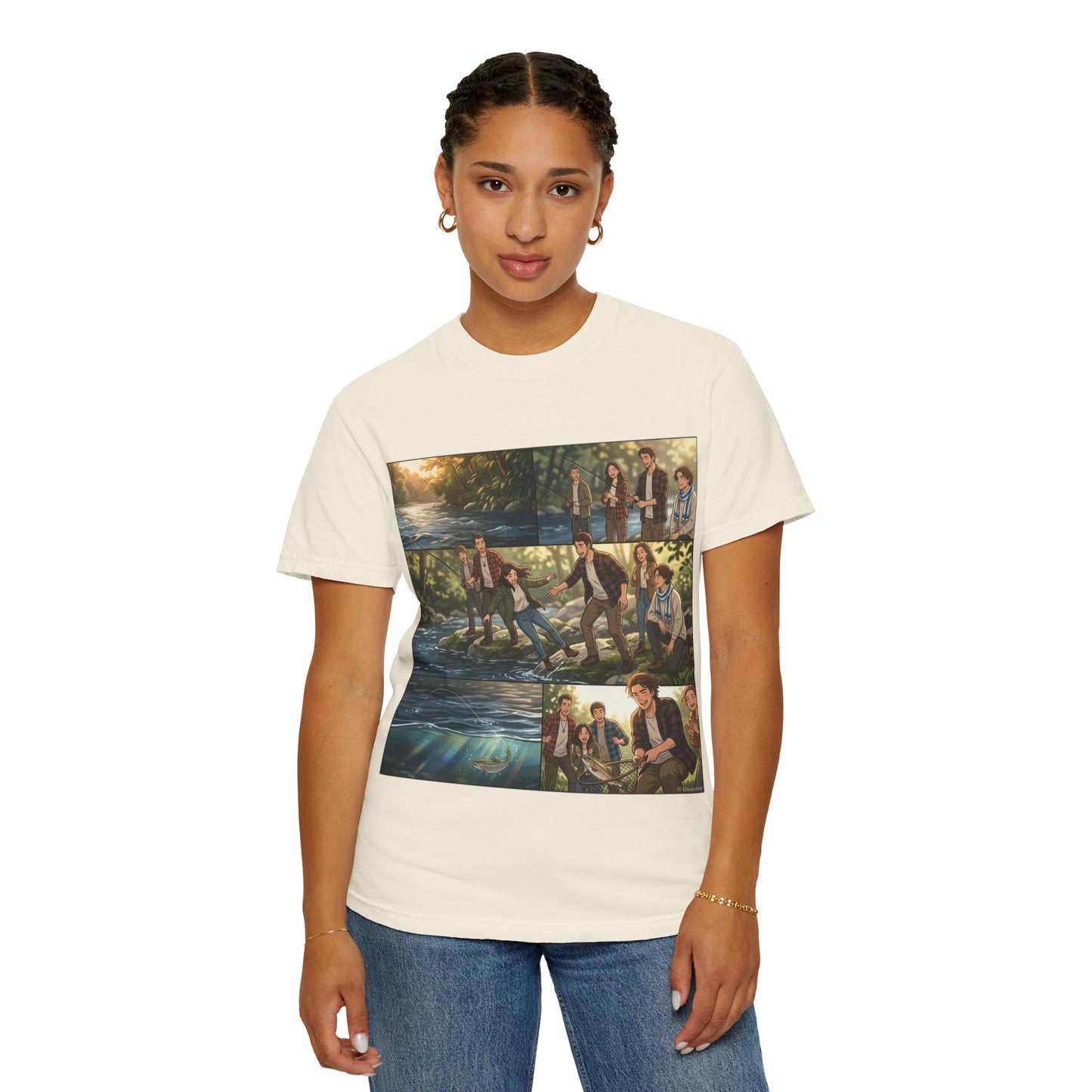 Band Photo Collage T-Shirt – Retro River Scene Crew Tee