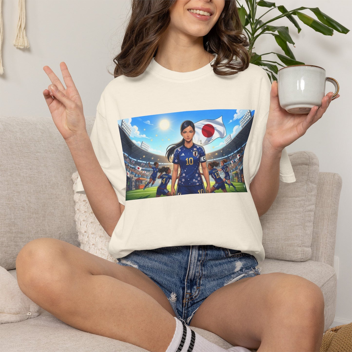 Soccer Player Japan T-Shirt — Japan Flag Soccer Fan Tee