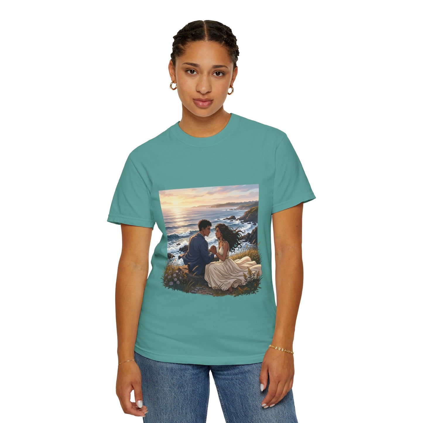 Romantic Sunset Beach Couple T-Shirt
