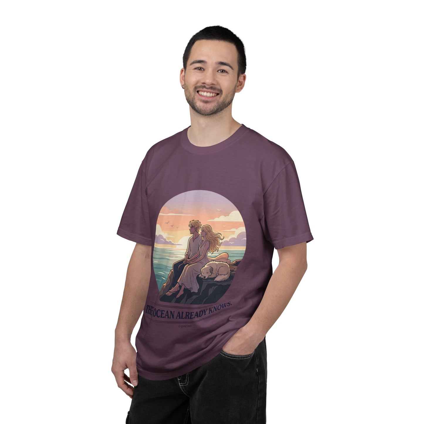 Ocean Sunset Graphic T-Shirt — "The Ocean Already Knows"