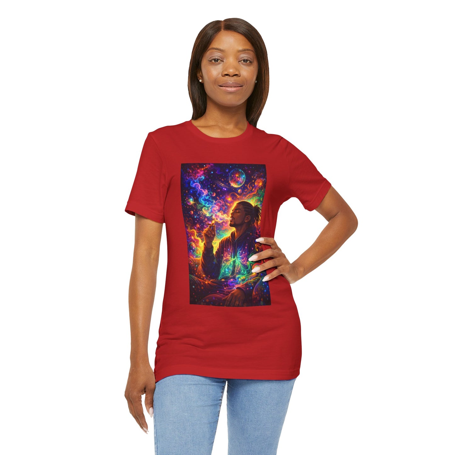 Psychedelic Session T-Shirt — Cosmic Portrait Graphic Tee