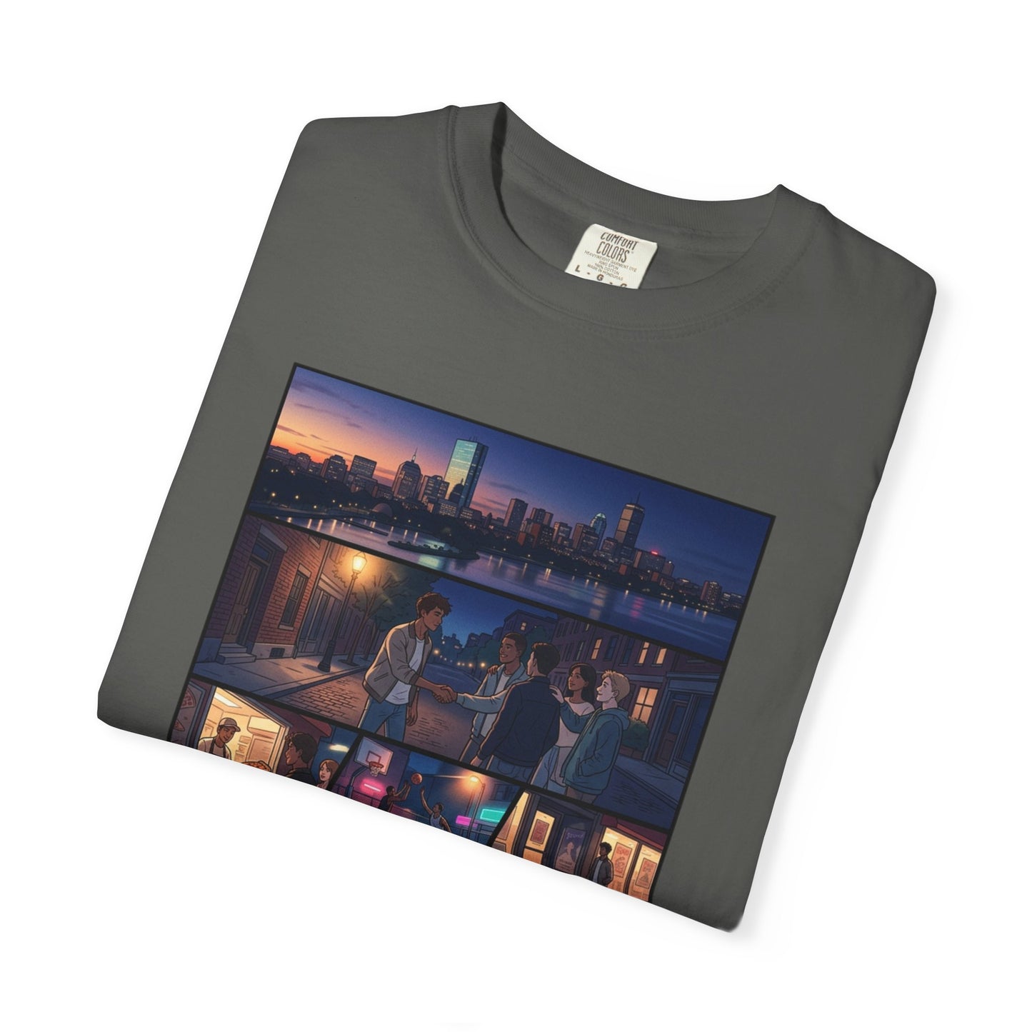 Boston: Built Different - City Nights Photo Collage T-Shirt