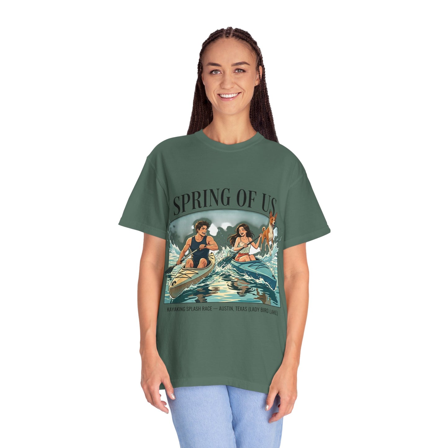 Spring of Us Kayaking T-Shirt — Retro Outdoor Adventure Tee