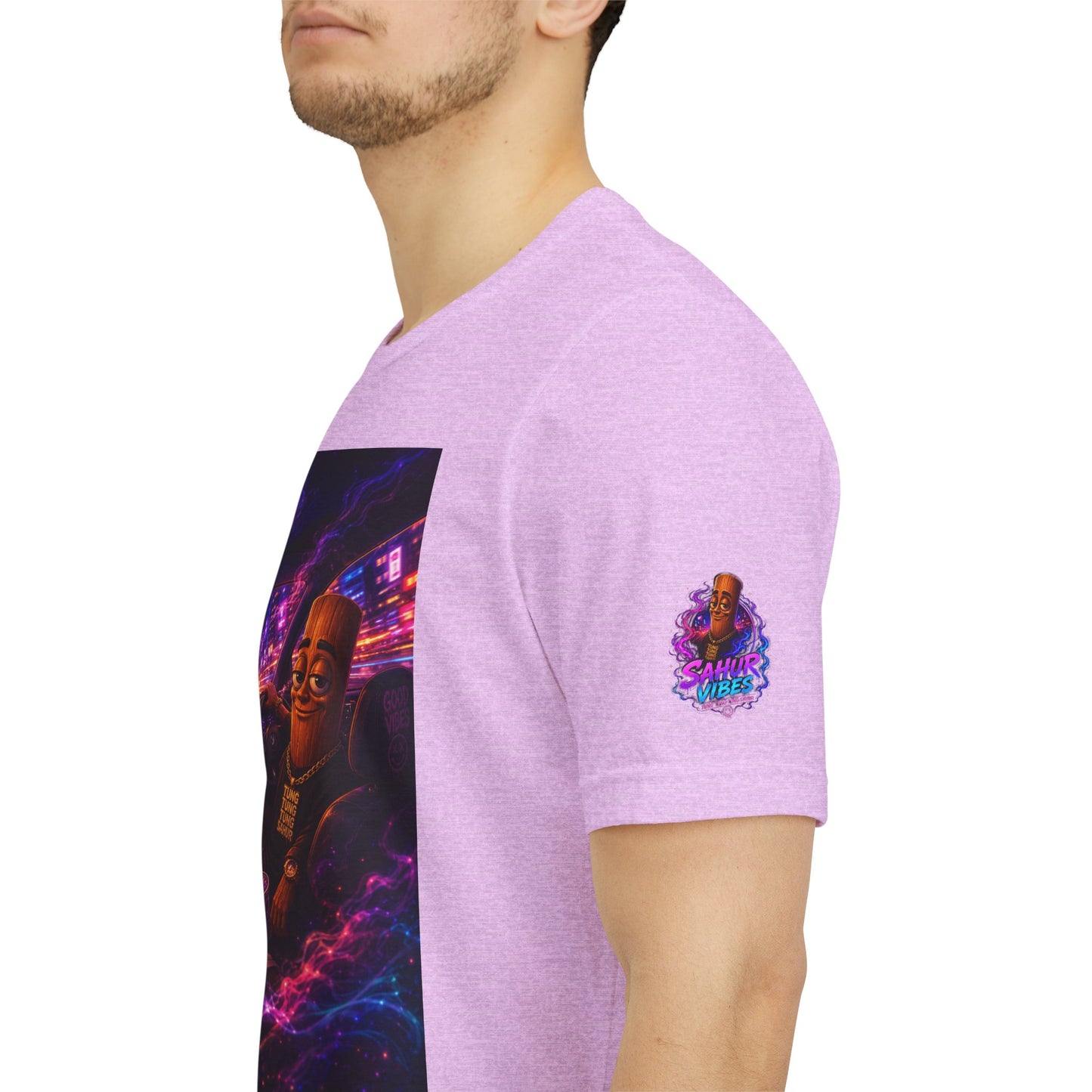 Tung Tung Tung Sahur Who Ride Like Us T-Shirt — Night Cruise Vaporwave Graphic Tee