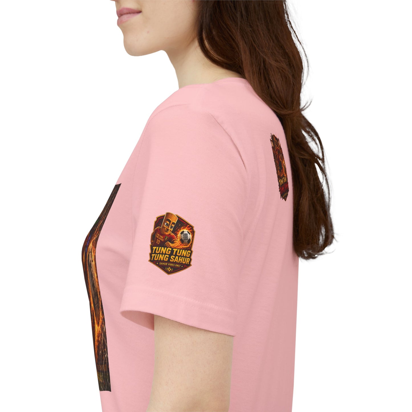 Tung Tung Tung Sahur Soccer Kick Firestorm Graphic Tee — ‘Goal’ Animated Kick Design