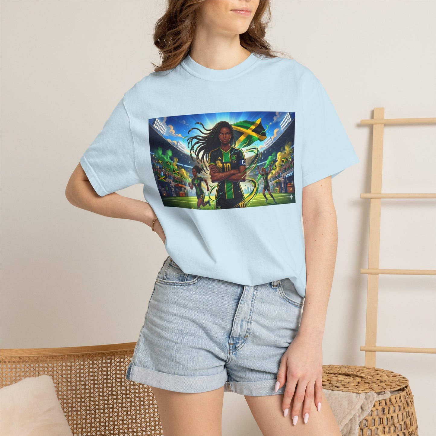 Jamaican Soccer Captain T-Shirt — Rasta Player Stadium Graphic Tee