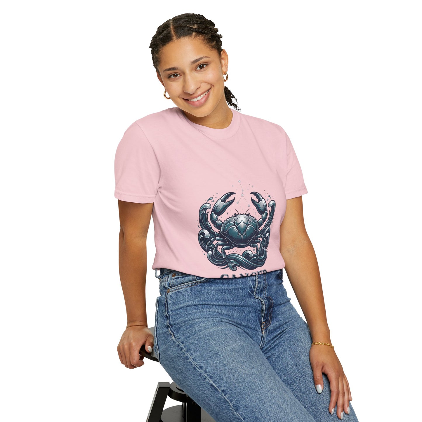 Cancer Zodiac T-Shirt — Stylized Crab Astrological Tee