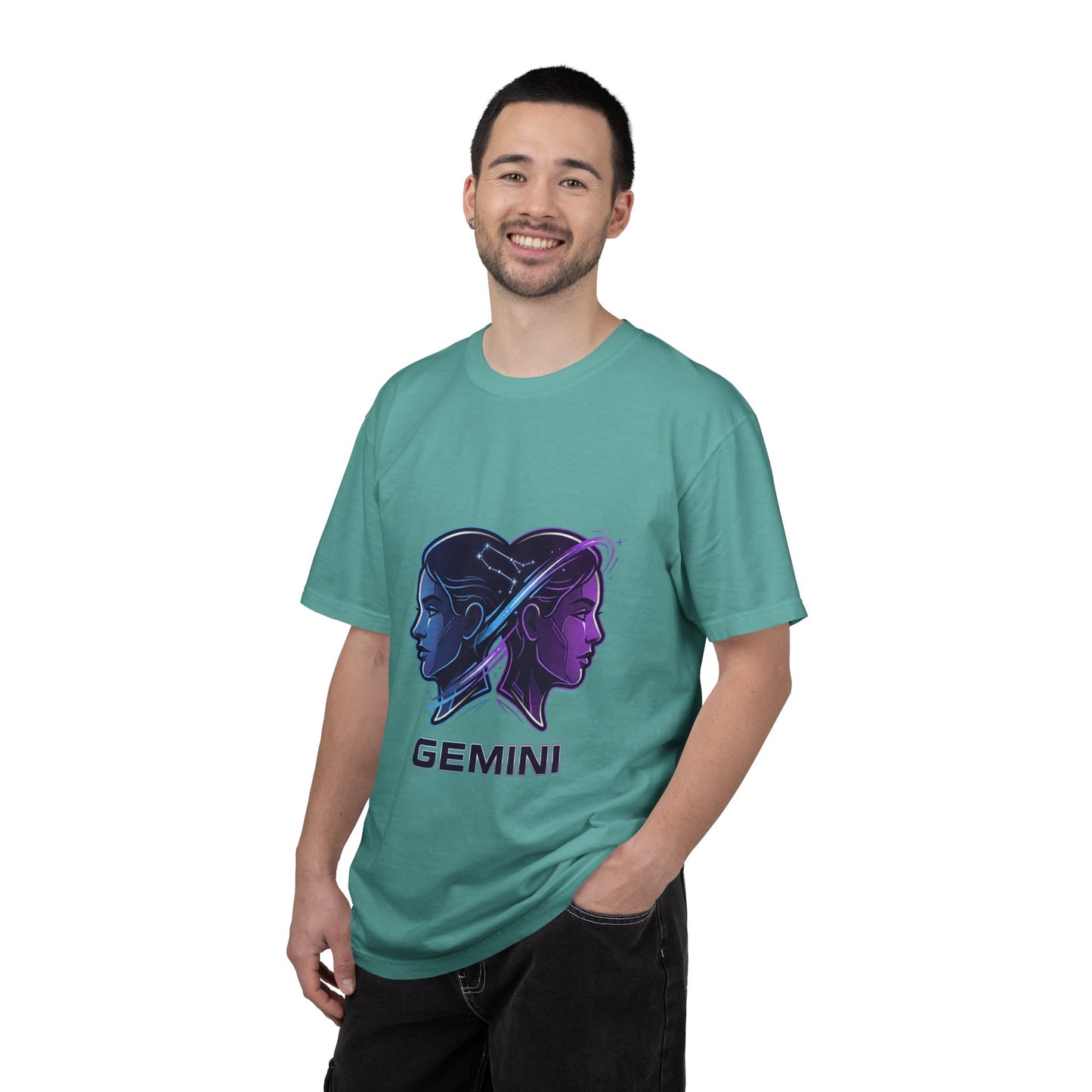 Gemini Zodiac T‑Shirt — Dual Faces Astrology Tee