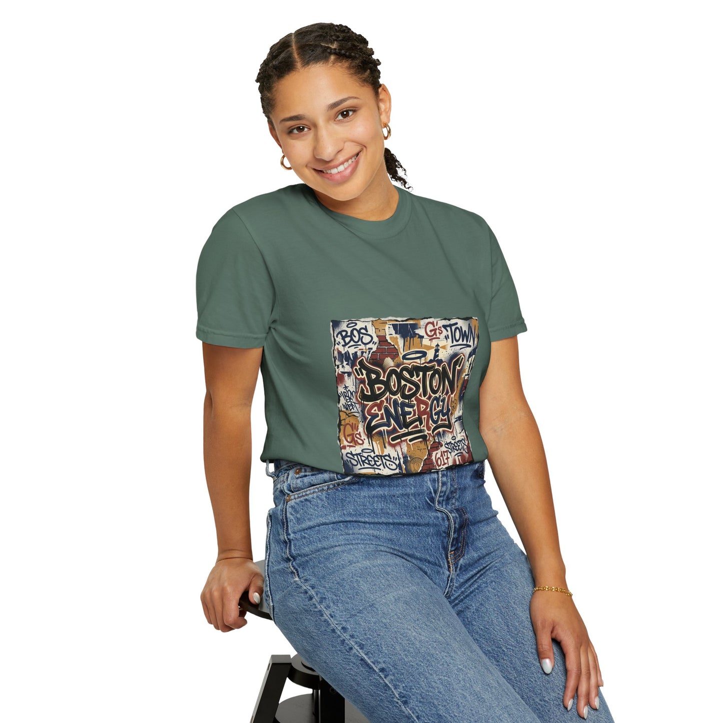Boston Graffiti Tee — Urban Street Art T‑Shirt