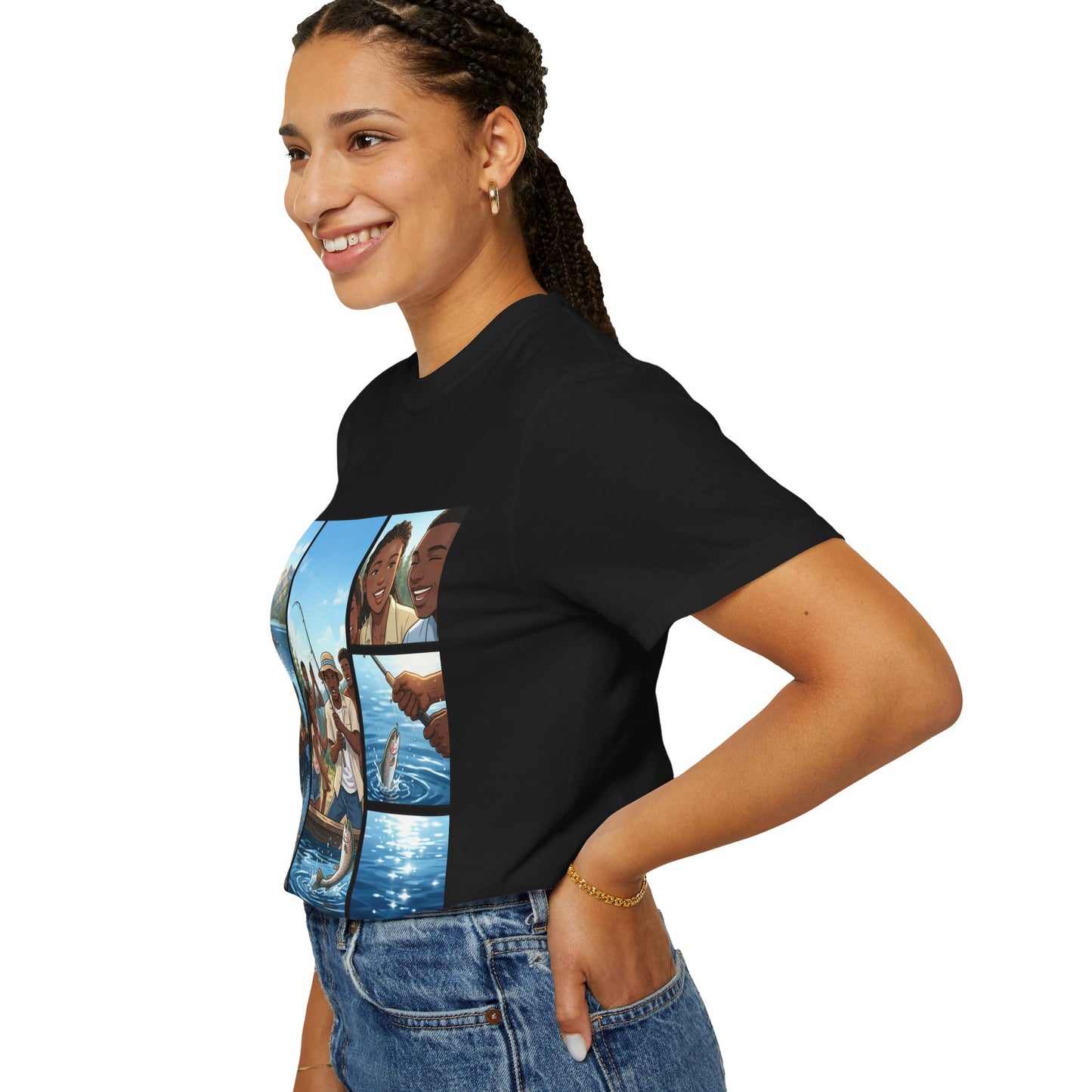 ake Tahoe Fishing Moments T-Shirt — Retro Outdoors Fishing Graphic Tee
