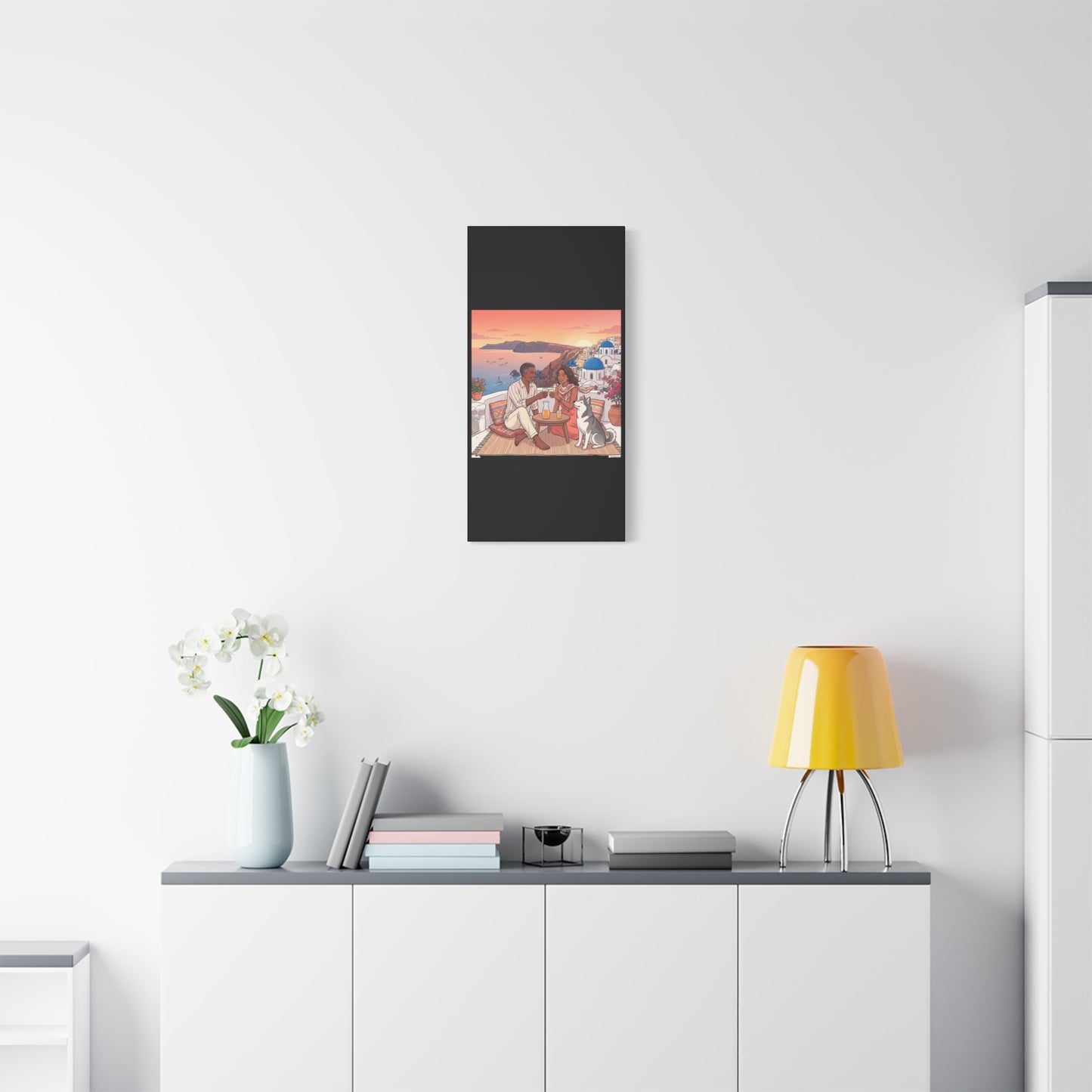 Santorini, Greece – “Sunset Serenade - Matte Canvas, Stretched, 1.25"