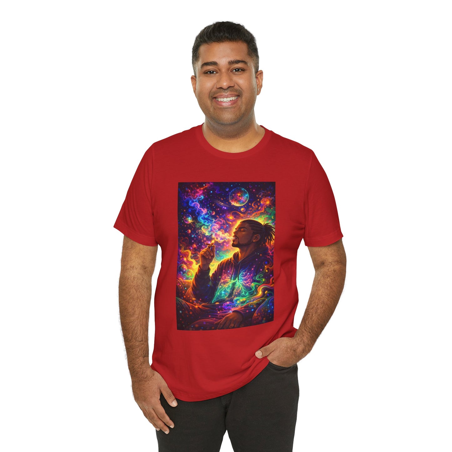 Psychedelic Session T-Shirt — Cosmic Portrait Graphic Tee