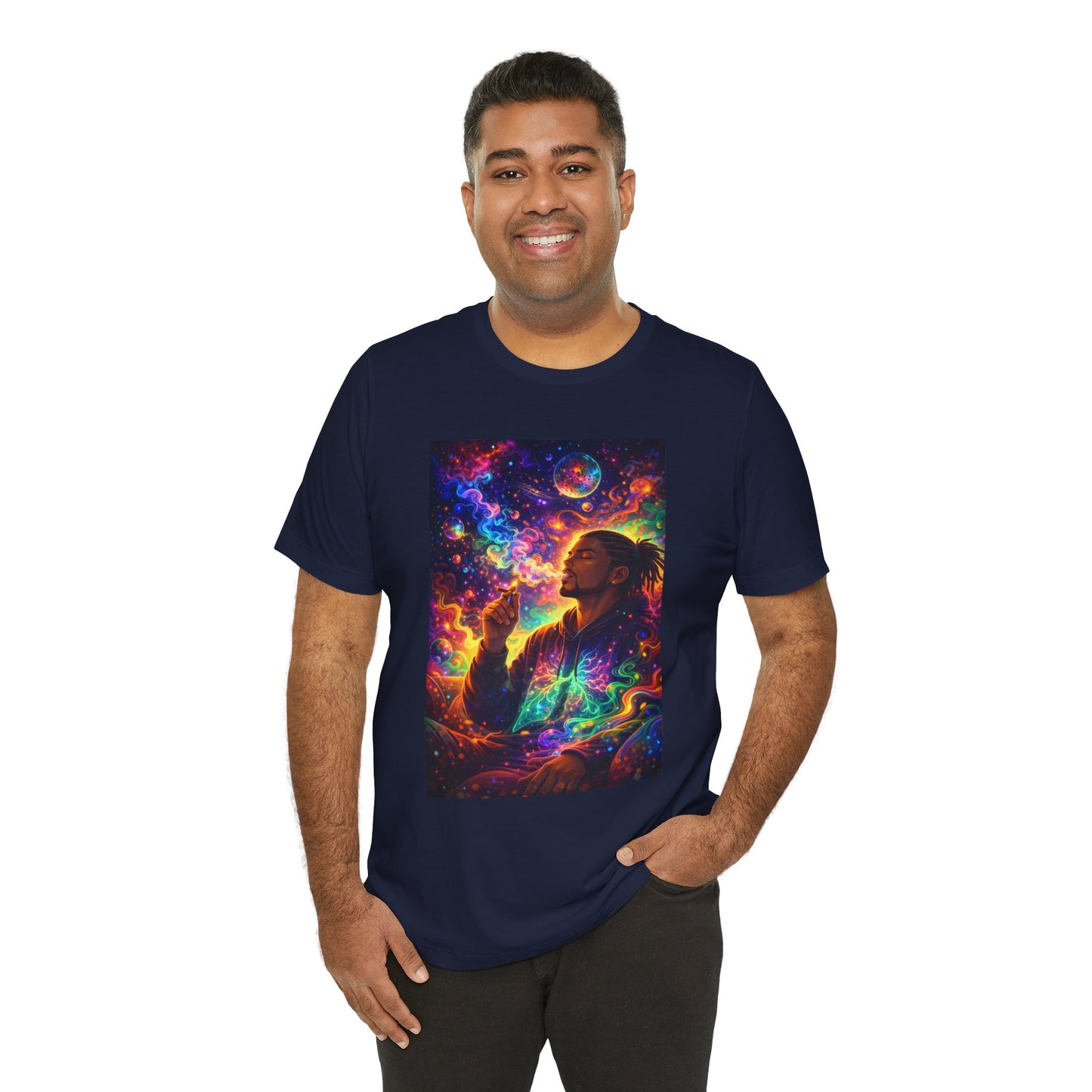 Psychedelic Session T-Shirt — Cosmic Portrait Graphic Tee