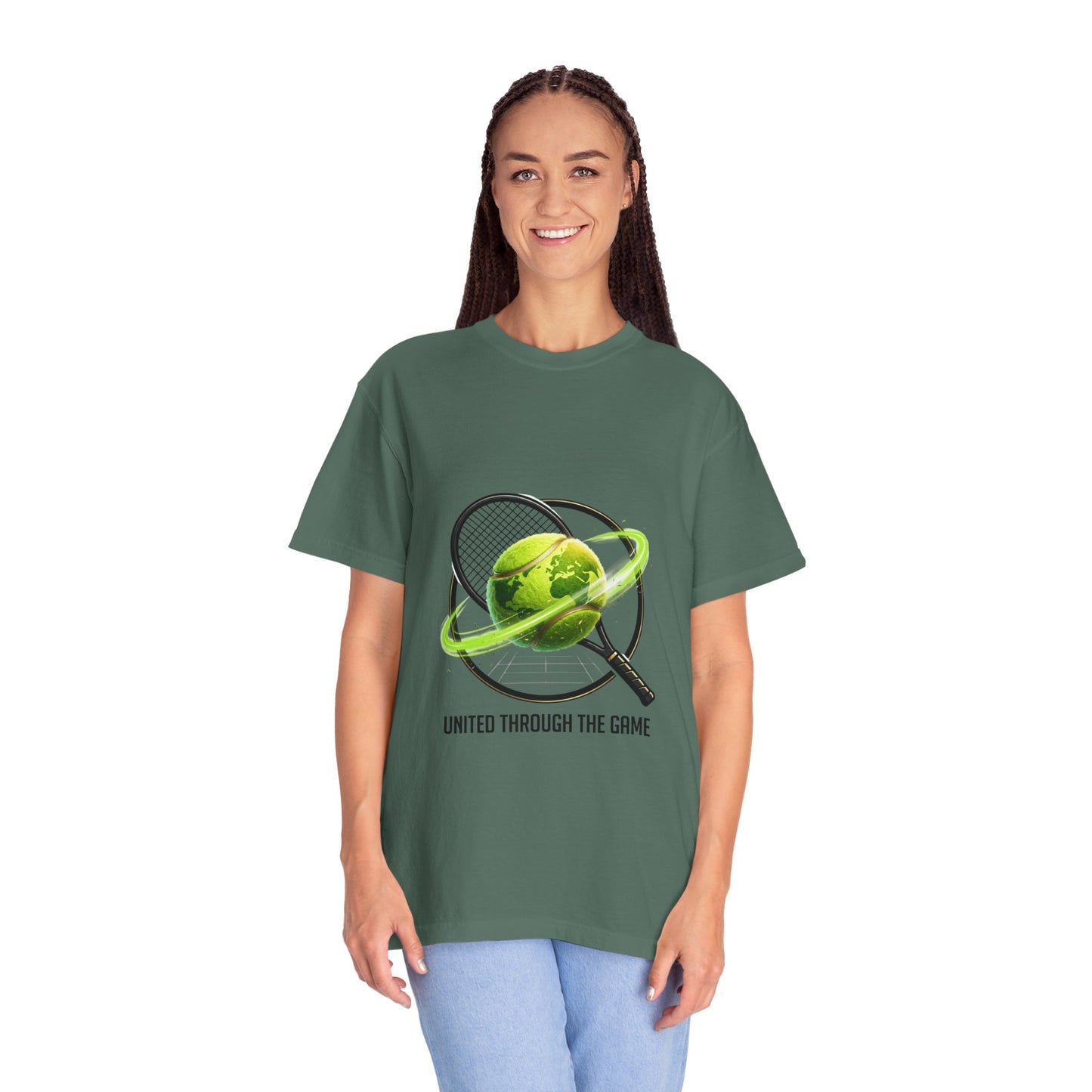 Tennis Globe T‑Shirt — "United Through the Game" Sports Tee