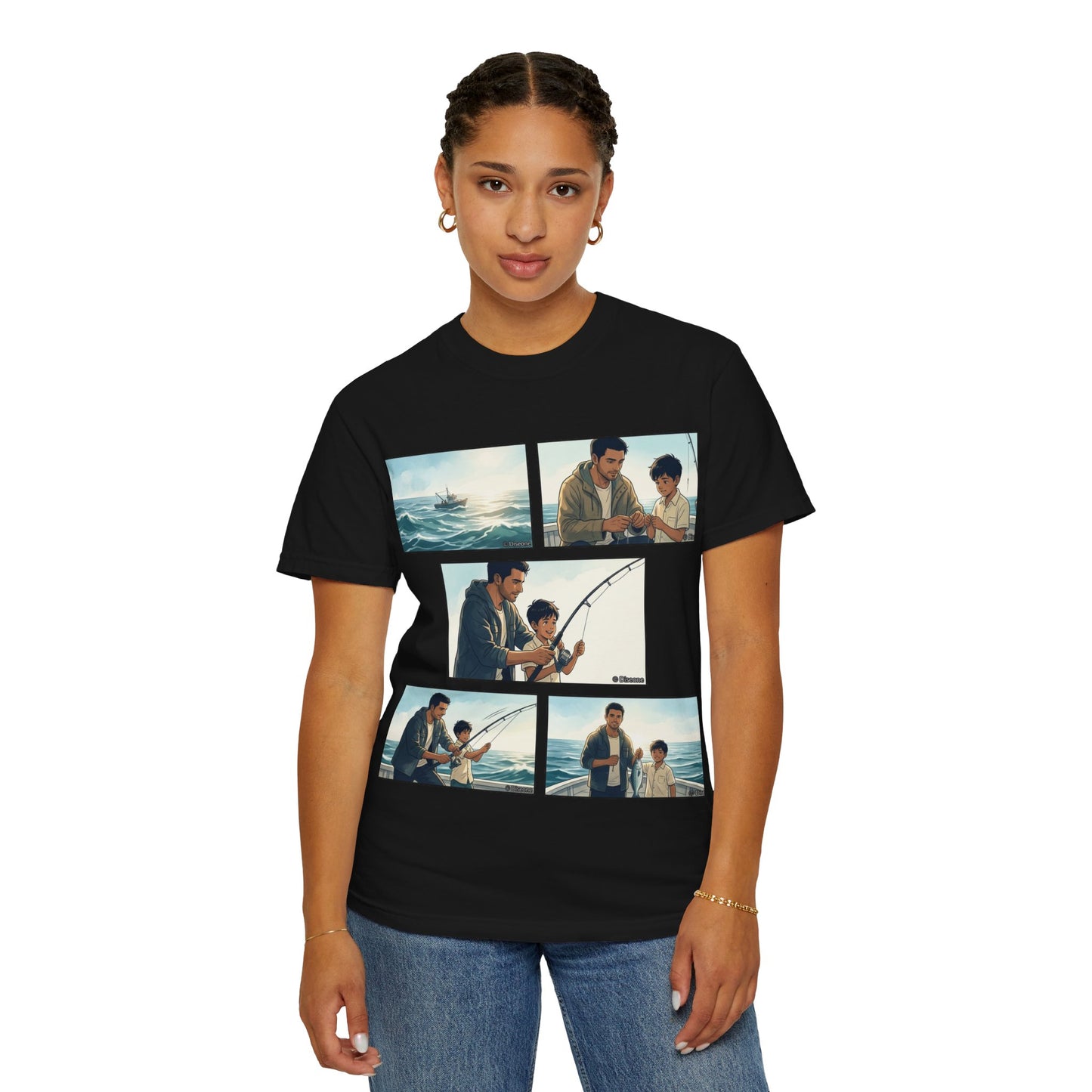 MORNING TIDES” (FATHER & SON EDITION) T-Shirt — Dad & Son Beach Fishing Graphic Tee