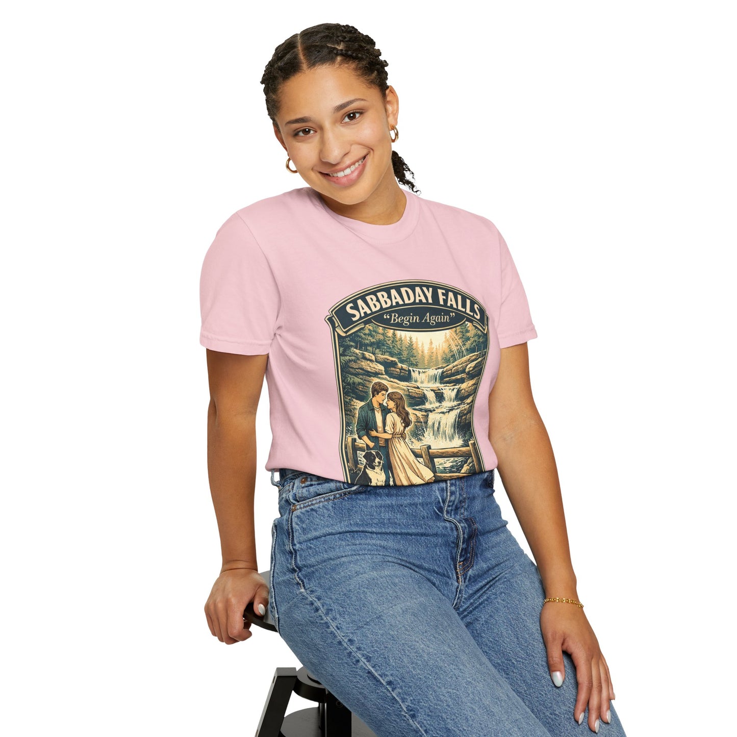 Sabbaday Falls 'We Begin Again' Vintage Nature T-Shirt