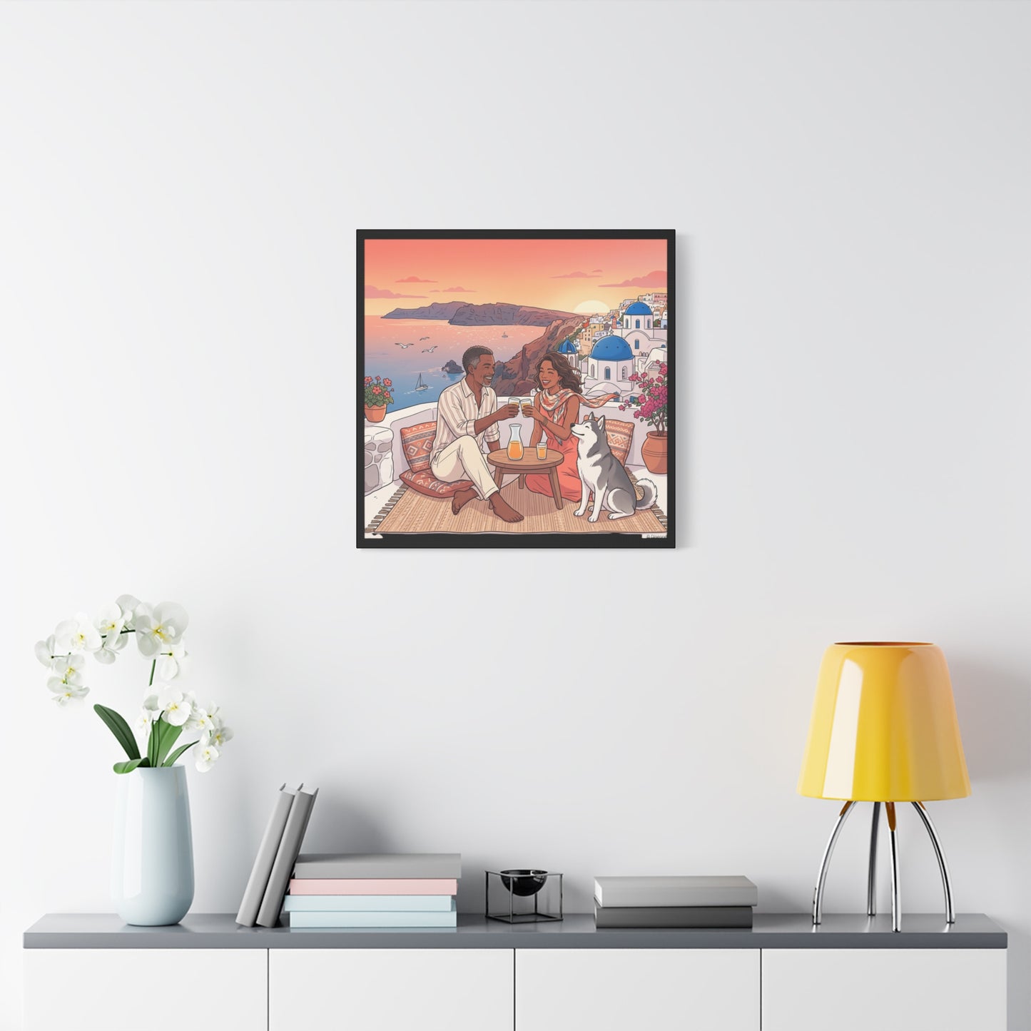 Santorini, Greece – “Sunset Serenade - Matte Canvas, Stretched, 1.25"