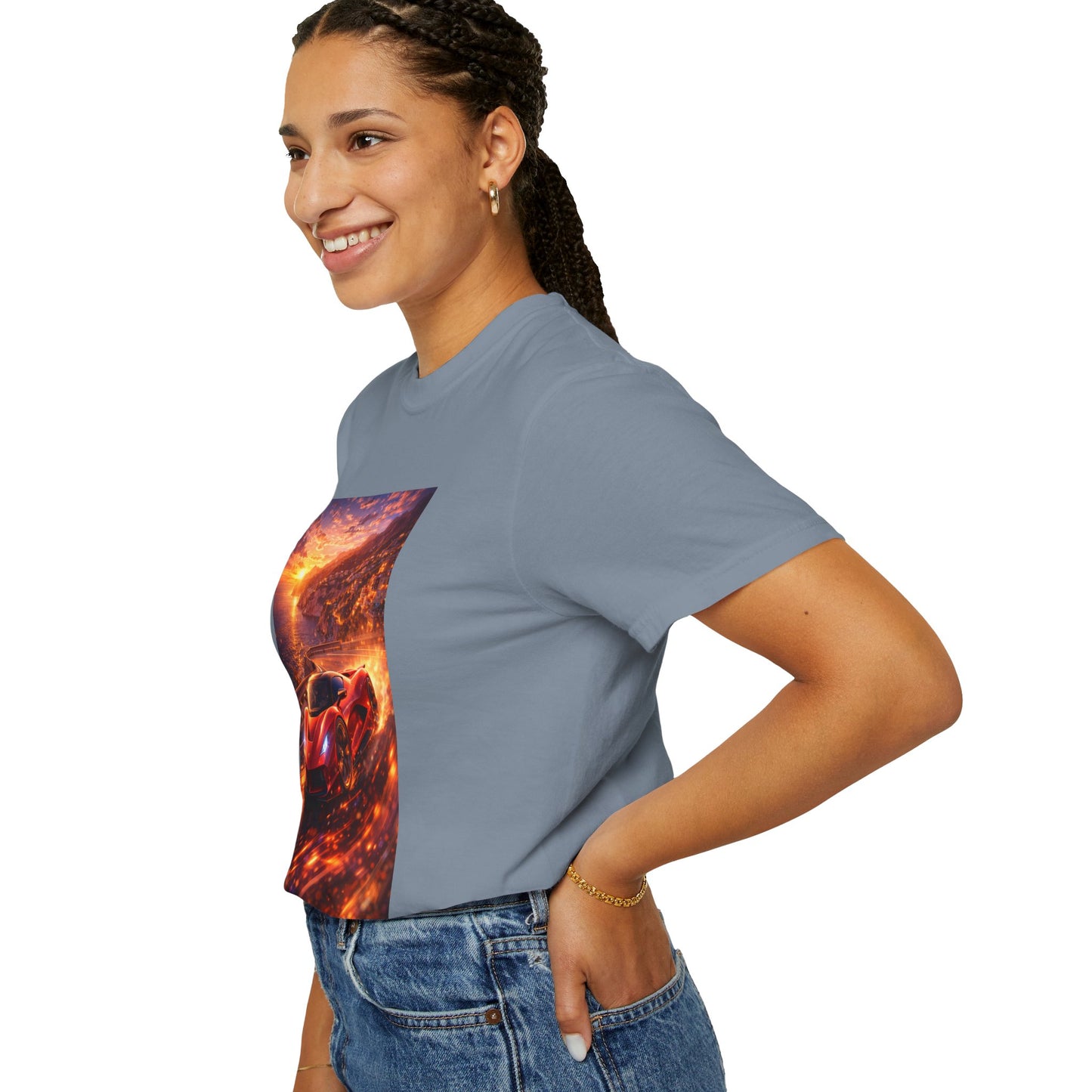 Ferrari F80- Amalfi Coast, Italy - T‑Shirt — Red Sports Car Print