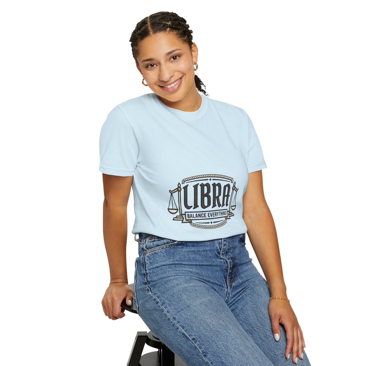Libra Zodiac T-Shirt — "Balance Everything" Scales Design